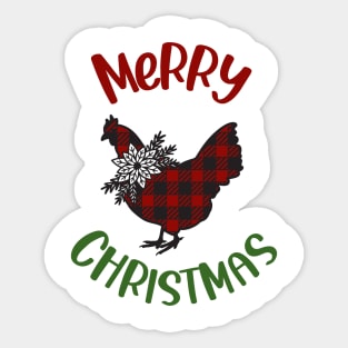 Xmas Chicken Merry Chickmas Sticker